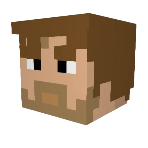 magathron Minecraft avatar head, 3D render