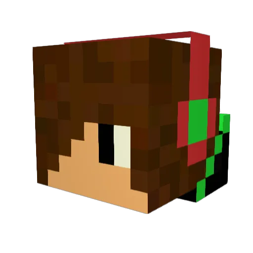 magellano Minecraft avatar head, 3D render