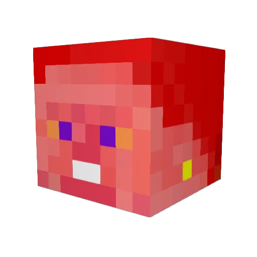 magentos Minecraft avatar head, 3D render