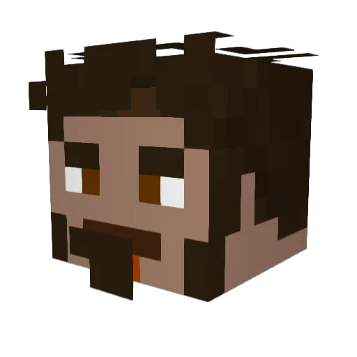 magetech Minecraft avatar head, 3D render