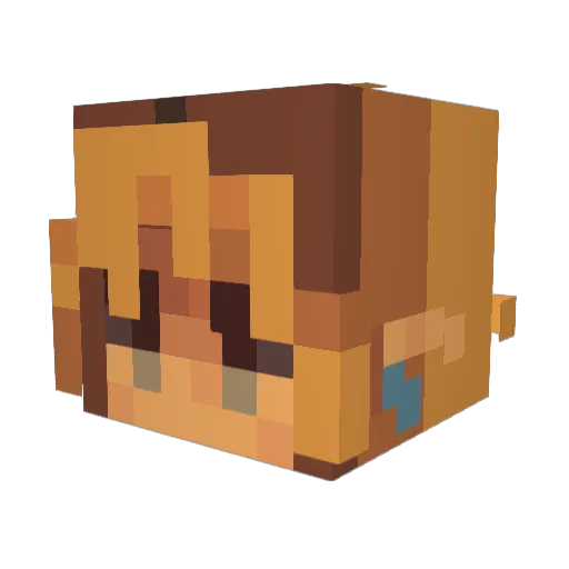 magg13_q Minecraft avatar head, 3D render