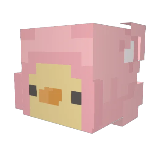maggggot Minecraft avatar head, 3D render