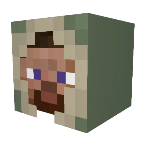 magggotmud Minecraft avatar head, 3D render