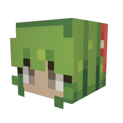 maggieebee Minecraft avatar head, 3D render