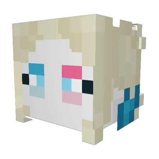 maggiefurr Minecraft avatar head, 3D render