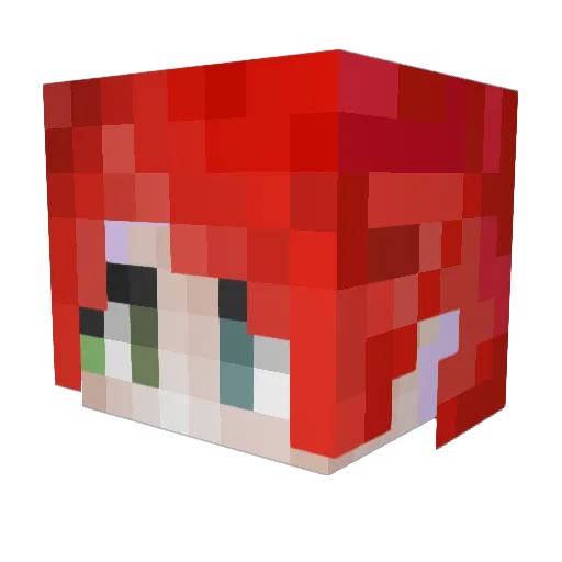 maggieinnit Minecraft avatar head, 3D render