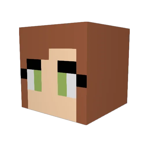 maggierich Minecraft avatar head, 3D render