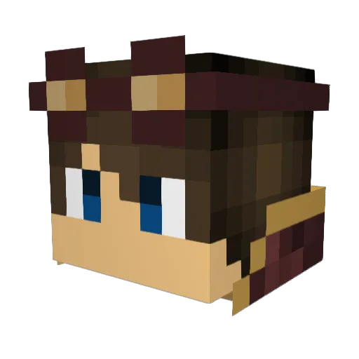 maggnetar Minecraft avatar head, 3D render