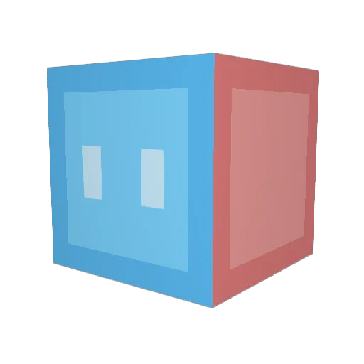 magic_beluga Minecraft avatar head, 3D render
