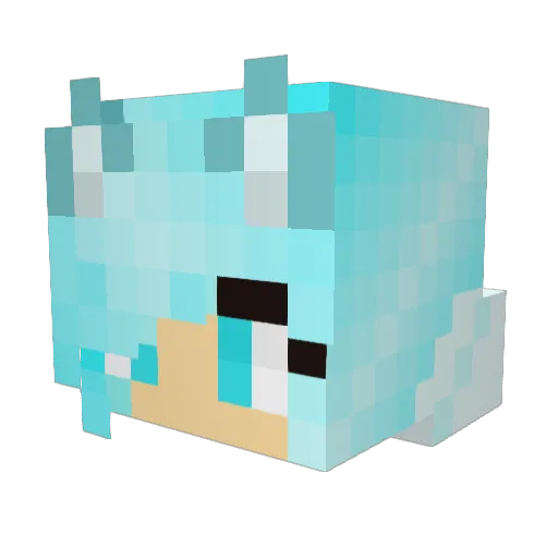 magic_paradise Minecraft avatar head, 3D render