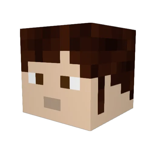 magic_the_wizard Minecraft avatar head, 3D render