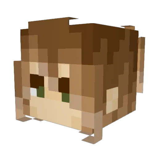 magic_thecat Minecraft avatar head, 3D render