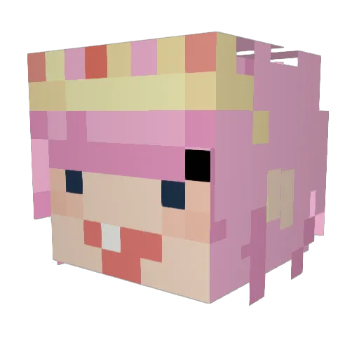 magicaldevilgirl Minecraft avatar head, 3D render