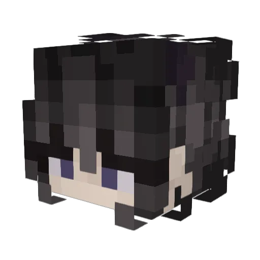 magicalgirldoll Minecraft avatar head, 3D render