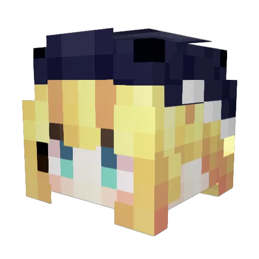 magicatred Minecraft avatar head, 3D render