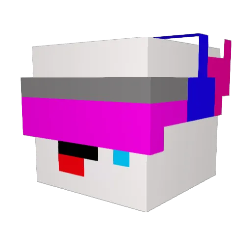 magicboycho Minecraft avatar head, 3D render