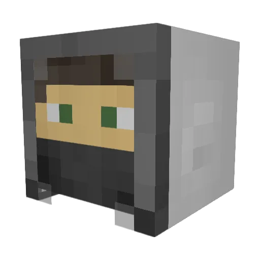 magicianas Minecraft avatar head, 3D render