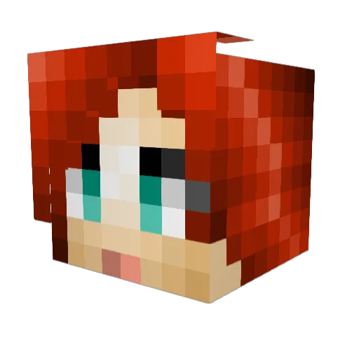 magiclove Minecraft avatar head, 3D render