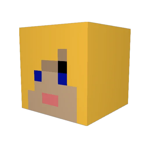 magicmist Minecraft avatar head, 3D render