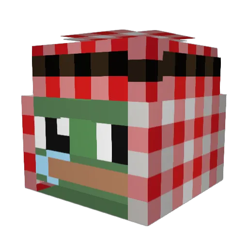 magicmrpink Minecraft avatar head, 3D render