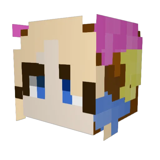magicstormy Minecraft avatar head, 3D render