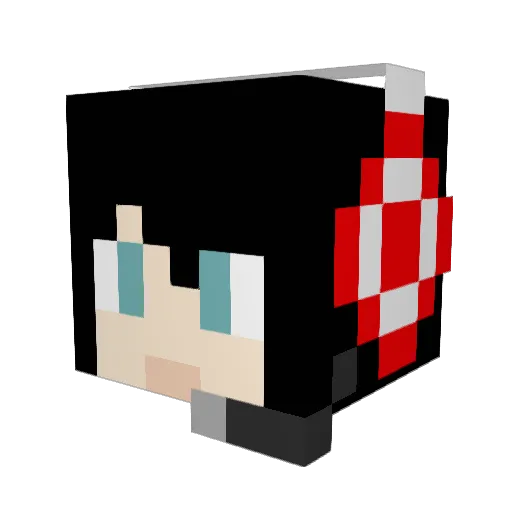 magicwhite233 Minecraft avatar head, 3D render