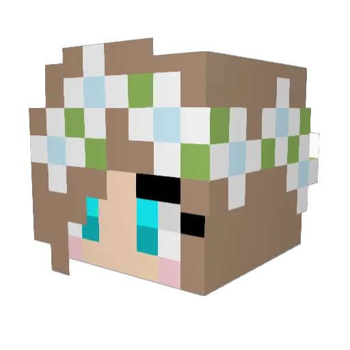 magik4 Minecraft avatar head, 3D render