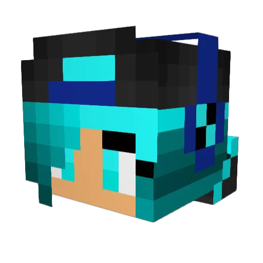 maginegloss Minecraft avatar head, 3D render