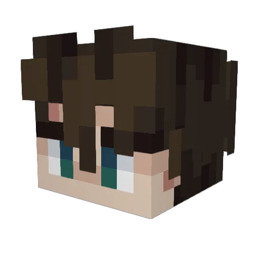 magmabits Minecraft avatar head, 3D render