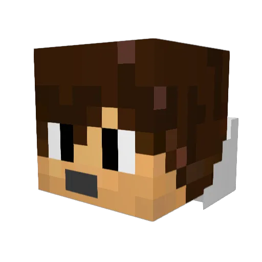 magmafire Minecraft avatar head, 3D render