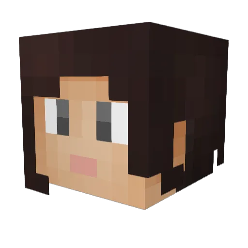 magnesium_fox Minecraft avatar head, 3D render