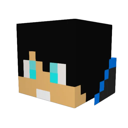 magno7 Minecraft avatar head, 3D render