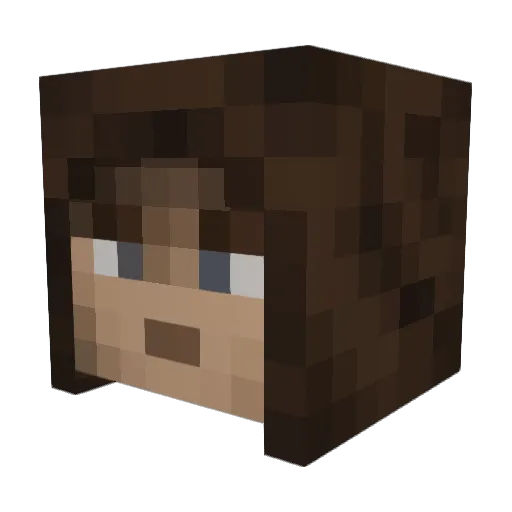 maguchito Minecraft avatar head, 3D render