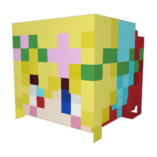 magume07 Minecraft avatar head, 3D render