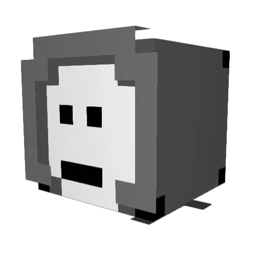 magurodonn Minecraft avatar head, 3D render