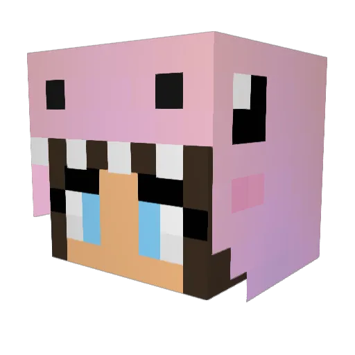 magzmoll Minecraft avatar head, 3D render