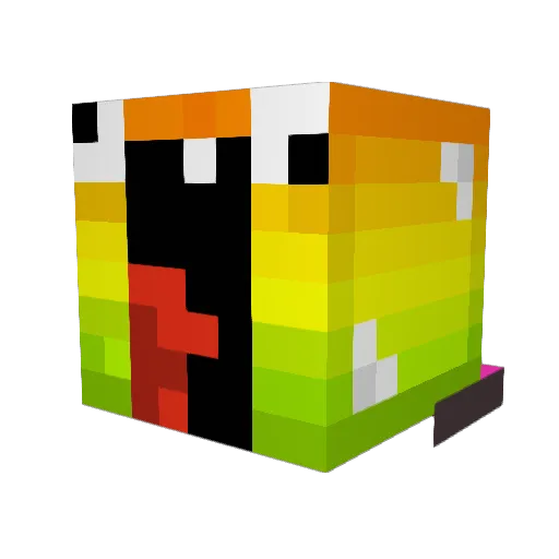 mahde Minecraft avatar head, 3D render