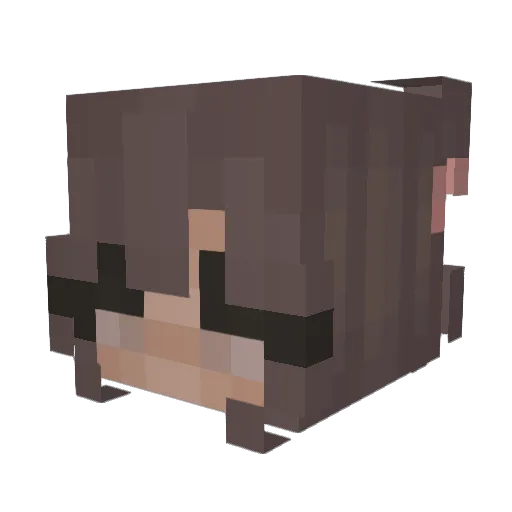 mahduda Minecraft avatar head, 3D render