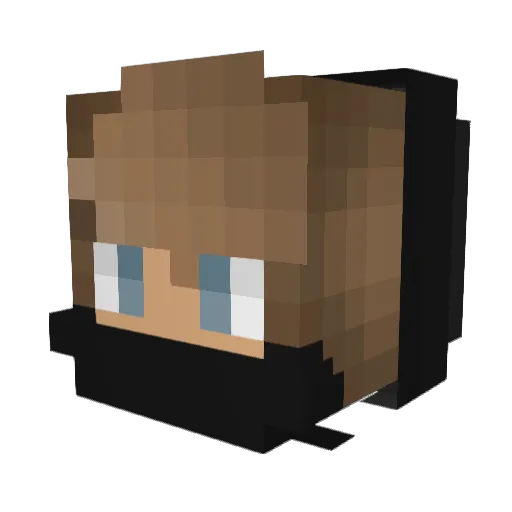 mahelito Minecraft avatar head, 3D render