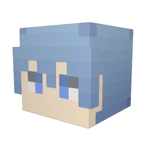 mahiro1220 Minecraft avatar head, 3D render