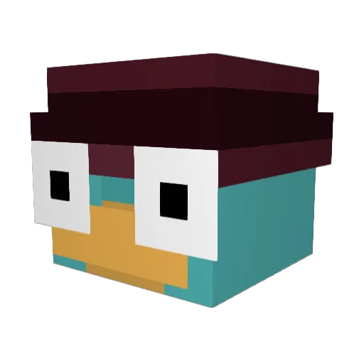 mahiro630 Minecraft avatar head, 3D render