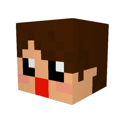 mahiron Minecraft avatar head, 3D render
