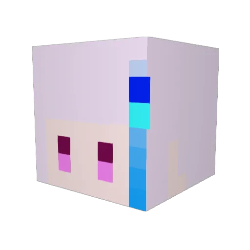 mahiru5 Minecraft avatar head, 3D render