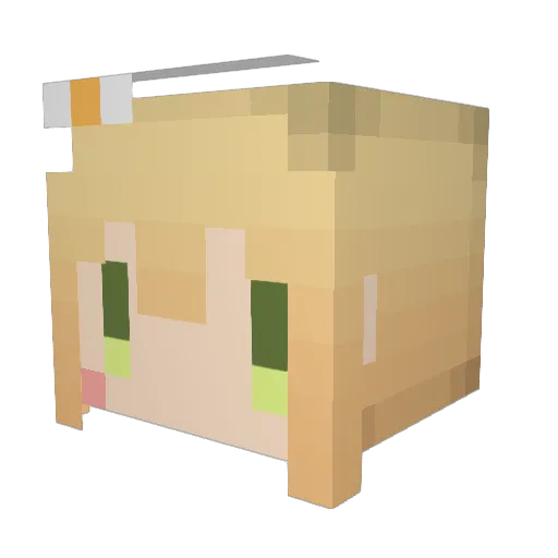 mahirun Minecraft avatar head, 3D render