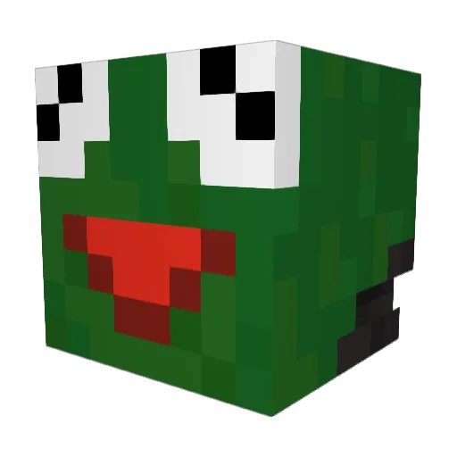 mahluu Minecraft avatar head, 3D render