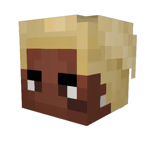 mahmm_ Minecraft avatar head, 3D render