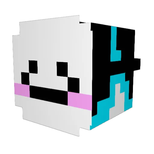 maholly Minecraft avatar head, 3D render