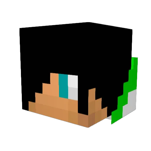 mahonydz Minecraft avatar head, 3D render