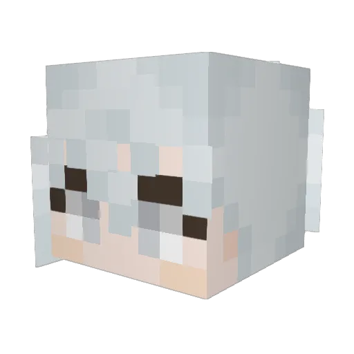 mahururu Minecraft avatar head, 3D render