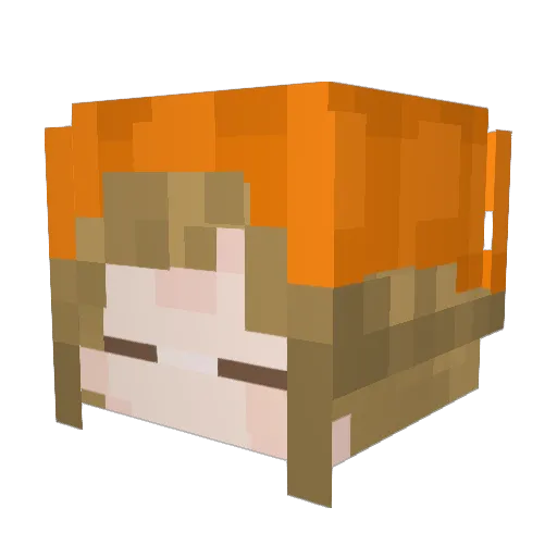 maia_qq Minecraft avatar head, 3D render